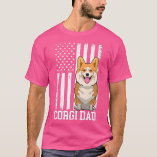 Camiseta Aparato de perro Corgi American Flag Corgi Amantes