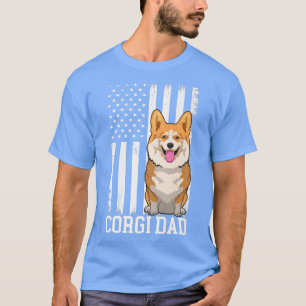 Camiseta Aparato de perro Corgi American Flag Corgi Amantes