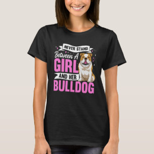 Camiseta Aparato De Perro De Bulldog Inglés Para Mujeres Ch