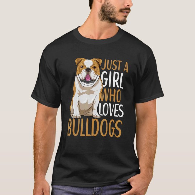 Camiseta Aparato De Perro De Bulldog Inglés Para Mujeres Ch (Anverso)