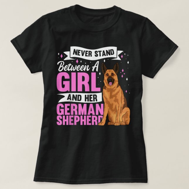 Camiseta Aparato de perro pastor alemán para mujeres (Diseño del anverso)