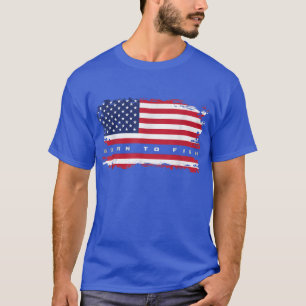 Camiseta Aparato de pesca de bandera estadounidensePesca 51