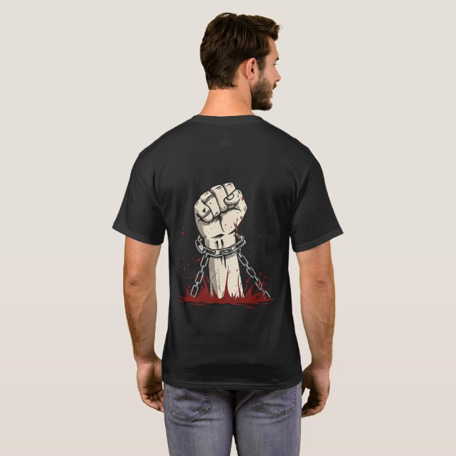 Camiseta Aparato de protesta de libertad y audacia (Reverso completo)