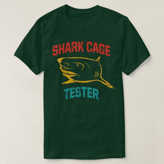 Camiseta Aparato de prueba de jaulas de tiburón (Diseño del anverso)