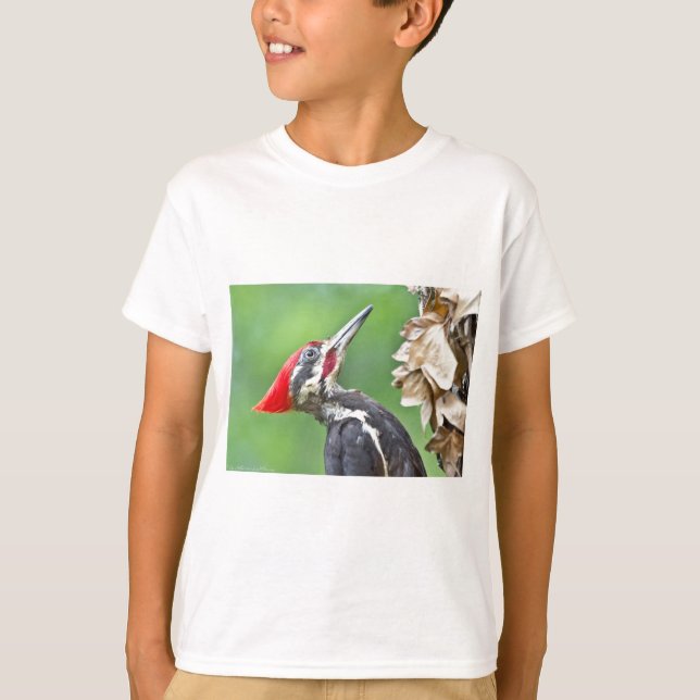 Camiseta Aparato de regalo de perfil de pájaros de madera c (Anverso)