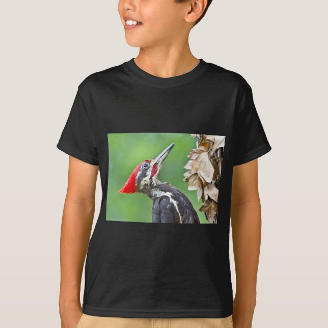 Camiseta Aparato de regalo de perfil de pájaros de madera c (Anverso)