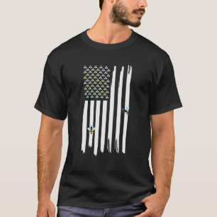 Camiseta Aparato gráfico de la bandera de abeja
