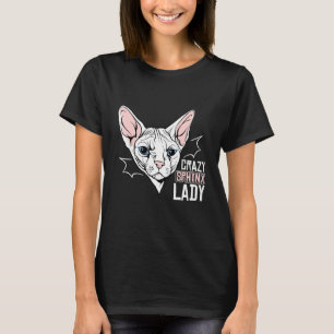 Camiseta Aparato Loco De Gato Sfinx Lady Para Animales Gati