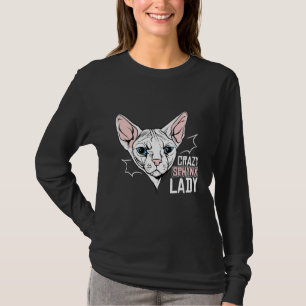 Camiseta Aparato Loco De Gato Sfinx Lady Para Animales Gati