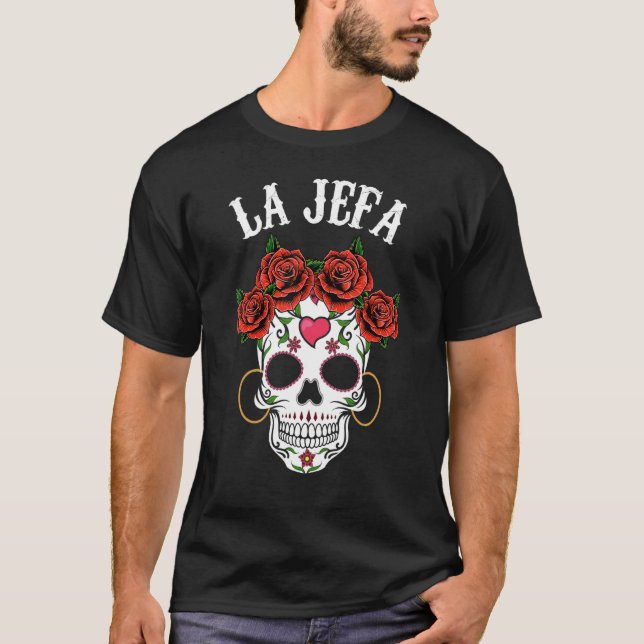 Camiseta Aparato mexicano de cráneo de azúcar de La Jefa Di (Anverso)