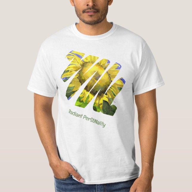 Camiseta Aparato radiante PerSUNality Sunflower Watercolor (Anverso)