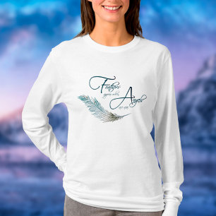 Camiseta Aparecen plumas cuando los ángeles están cerca