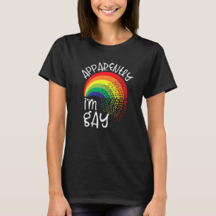 Camiseta Aparentemente soy Gay Stuff Lgbtq Teens Rainbow He