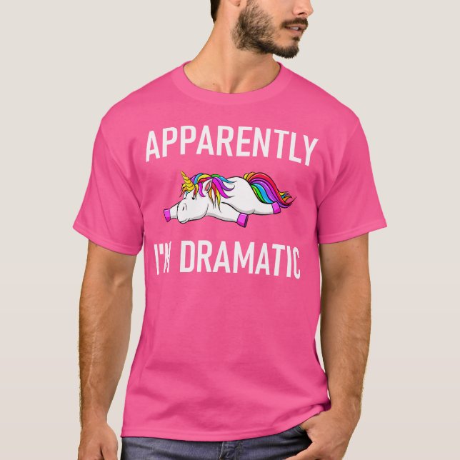 Camiseta Aparentemente SOY Unicornio Dramático Chistes Dive (Anverso)