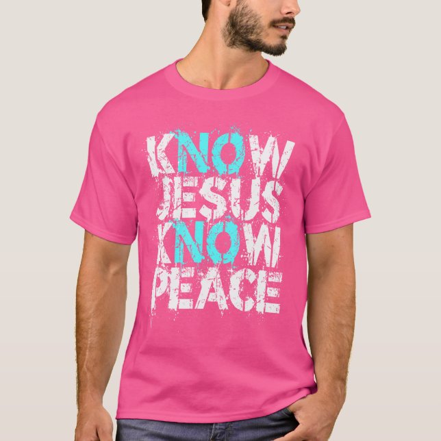 Camiseta Aparición cristiana - Conoce a Jesús Conocer Paz N (Anverso)
