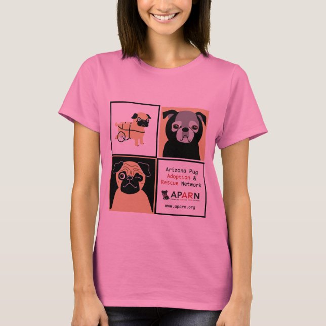Camiseta APARN Rescue Pugs Ladies Micro-Fiber T-Shirt (Anverso)
