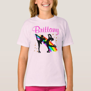 CAMISETA APARTAMENTO DE PATINAJE DE FIGURA PERSONALIZADO AD