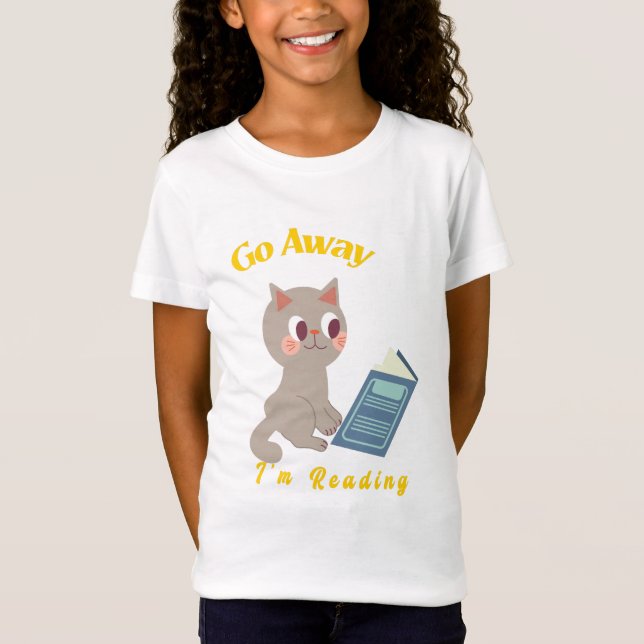 Camiseta Apártate, estoy leyendo lecturas divertidas de gat (Anverso)