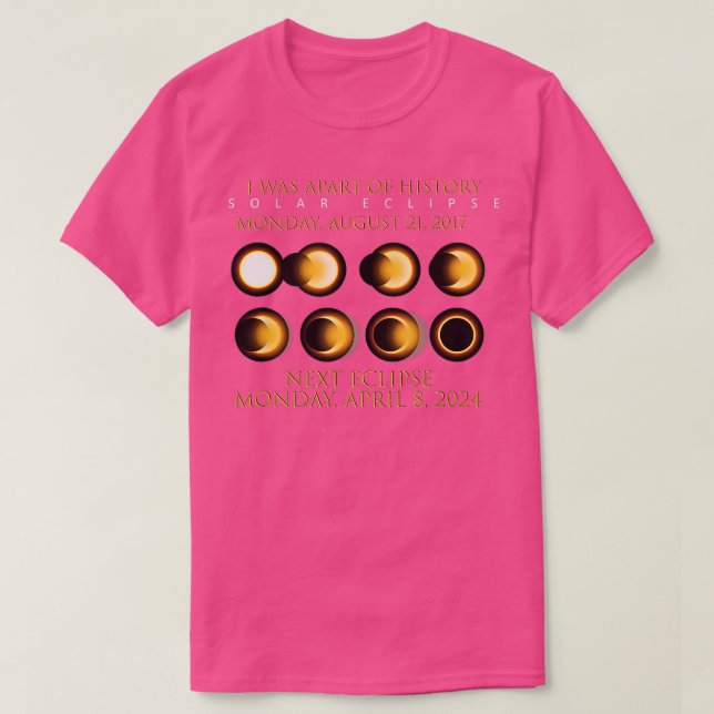 Camiseta Aparte De La Historia Eclipse Solar 2017 Próximo E (Diseño del anverso)
