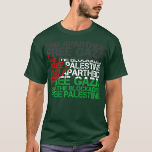 Camiseta Apartheid del fin de Wordcloud de la bandera de Pa