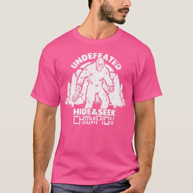 Camiseta Ape de zorrillo no vencido Ocultar Criptid Campeón (Anverso)