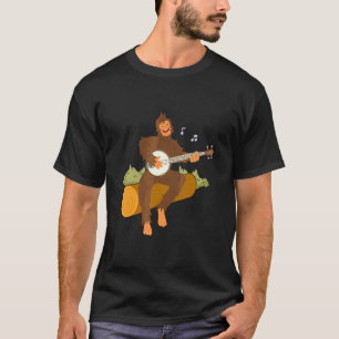 Camiseta Ape Monkey Jugando Banjos Instrumento de Cadenas M