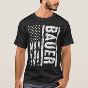 Camiseta Apellido Bauer Apellido Divertido Equipo Reunión F