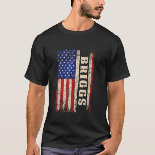 Camiseta apellido BRIGGS Nombre BRIGGS Bandera Ame