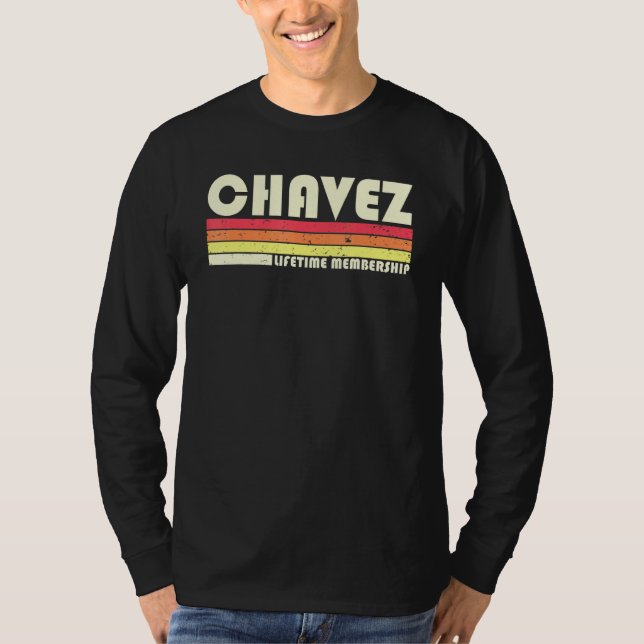 Camiseta Apellido Chávez Retro Vintage años 80 s 90 Cumplea (Anverso)