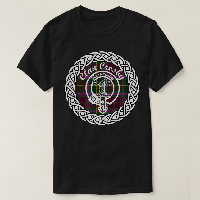 Camiseta Apellido Crosby Apellido Escocia Tartan Clan Cres (Diseño del anverso)