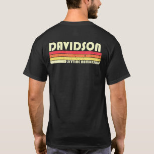 Camiseta Apellido Davidson Retro Vintage Cumpleaños 90 Reun
