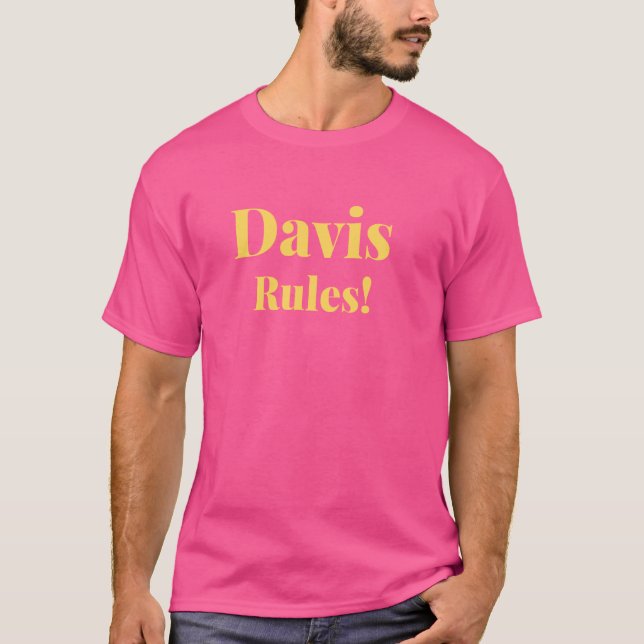 Camiseta Apellido Davis, Apellido Davis, Funny Davis Last N (Anverso)