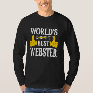 Camiseta Apellido de equipo de Webster Apellido mejor mundo