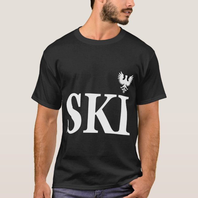 Camiseta Apellido de esquí del patrimonio polaco (Anverso)