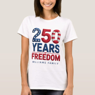 Camiseta Apellido de Familia Personalizado 250 Años de Libe