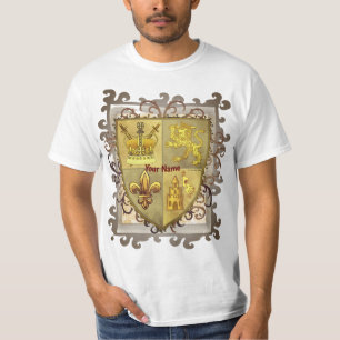 Camiseta Apellido de Lion Fleur De Lis Shield