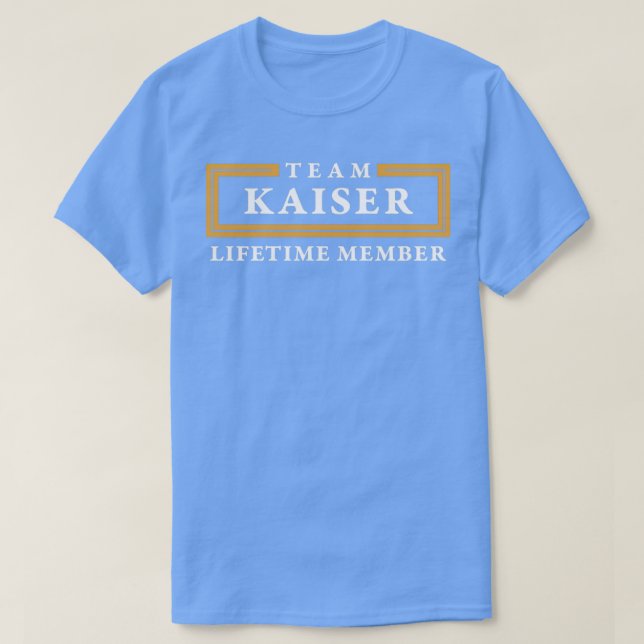 Camiseta Apellido de miembro de la vida de Team Kaiser (Diseño del anverso)