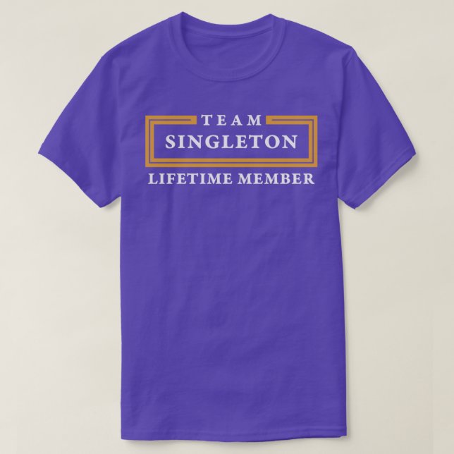Camiseta Apellido de miembro de Team Singleton Lifetime (Diseño del anverso)