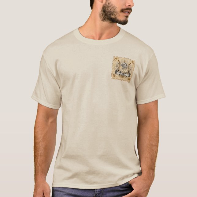 Camiseta Apellido de Sepia Knight Shield (Anverso)