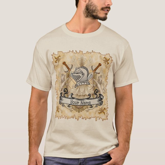 Camiseta Apellido de Sepia Knight Shield (Anverso)