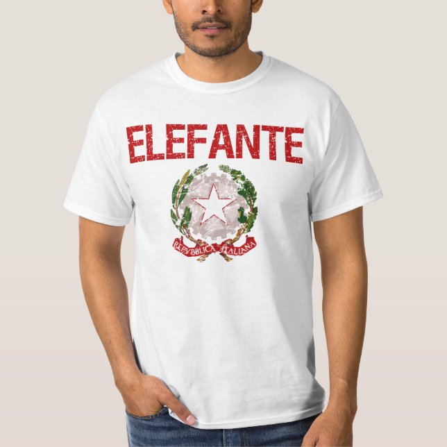 Camiseta Apellido del italiano de Elefante (Anverso)