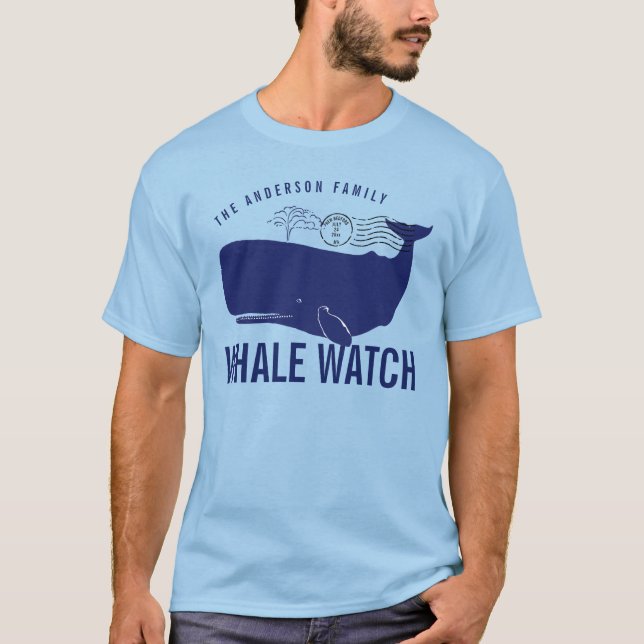 Camiseta Apellido del reloj de la ballena (Anverso)