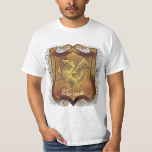 Camiseta apellido escudo de Dragon Quest