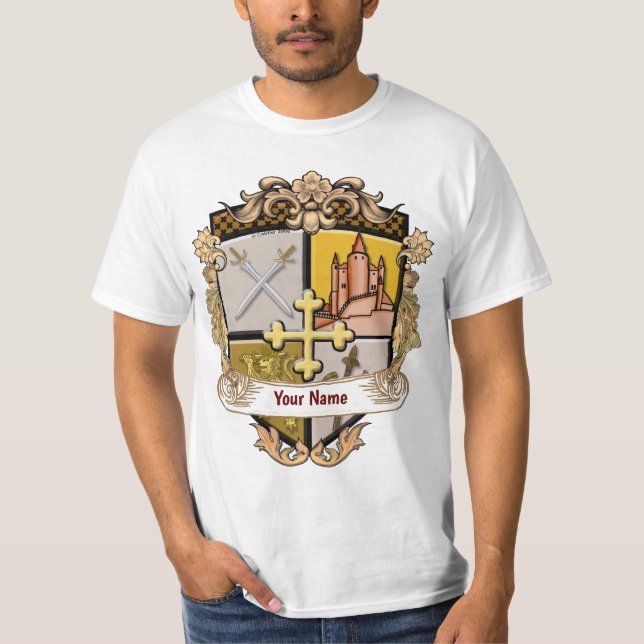 Camiseta Apellido Escudo Vista Cruz (Anverso)