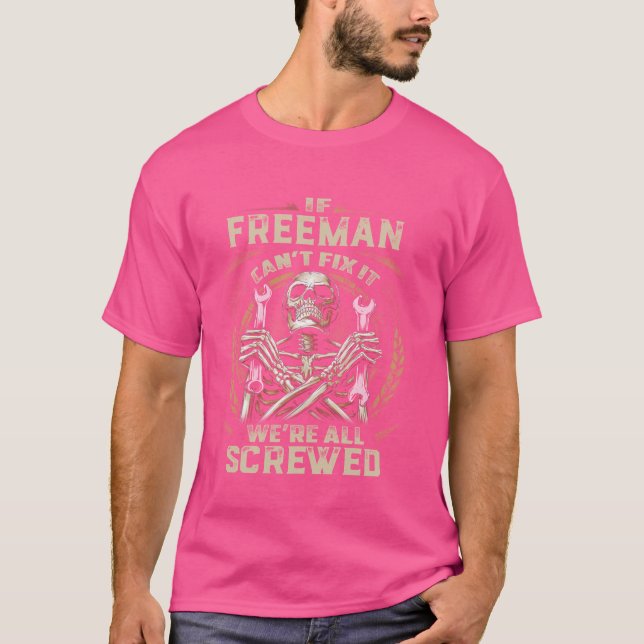 Camiseta Apellido Freeman, si Freeman no puede arreglarlo (Anverso)