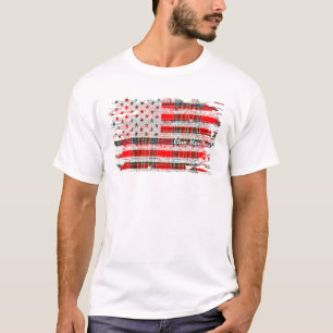 Camiseta Apellido macabro Bandera americana Escocia Clan Ta