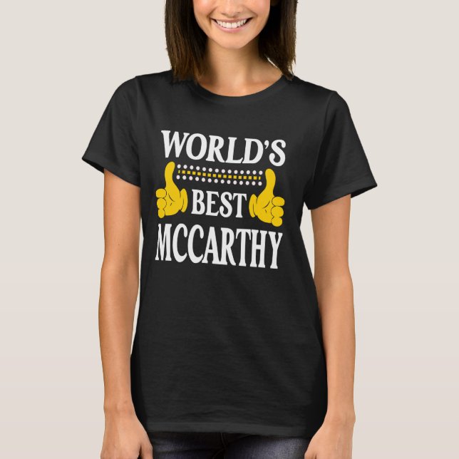 Camiseta Apellido McCarthy Team (Anverso)