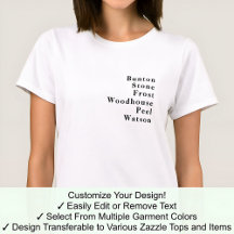 Apellido Nombre Famoso Personalizado de Tendencia 