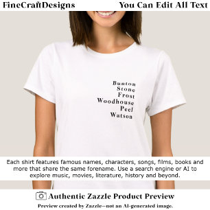 Camiseta Apellido Nombre Famoso Tendencia Apellido 02B