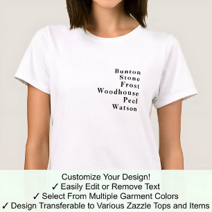 Camiseta Apellido Nombre Famoso Tendencia Apellido 02B
